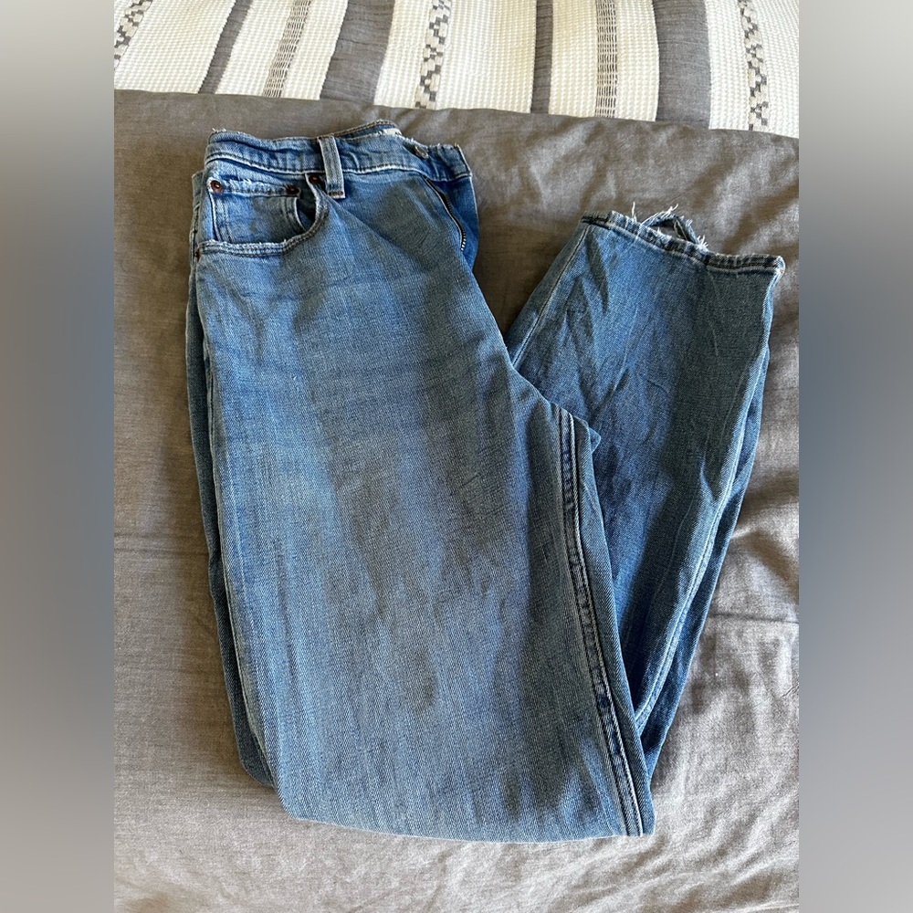 Abercombie jeans: ankle straight ultra high rise - size 27/4R